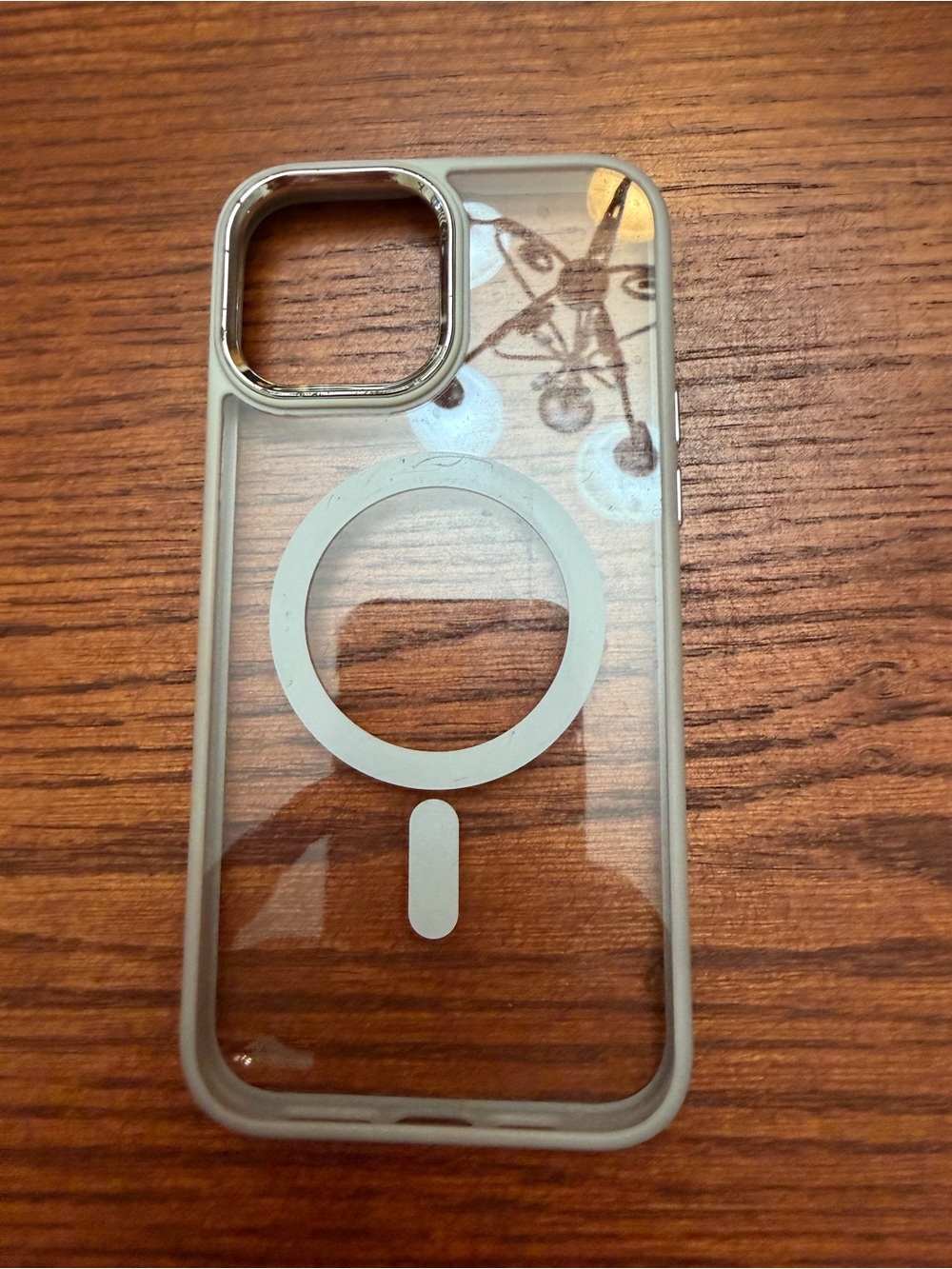 Clear MagSafe-Compatible Phone Case with White Ring